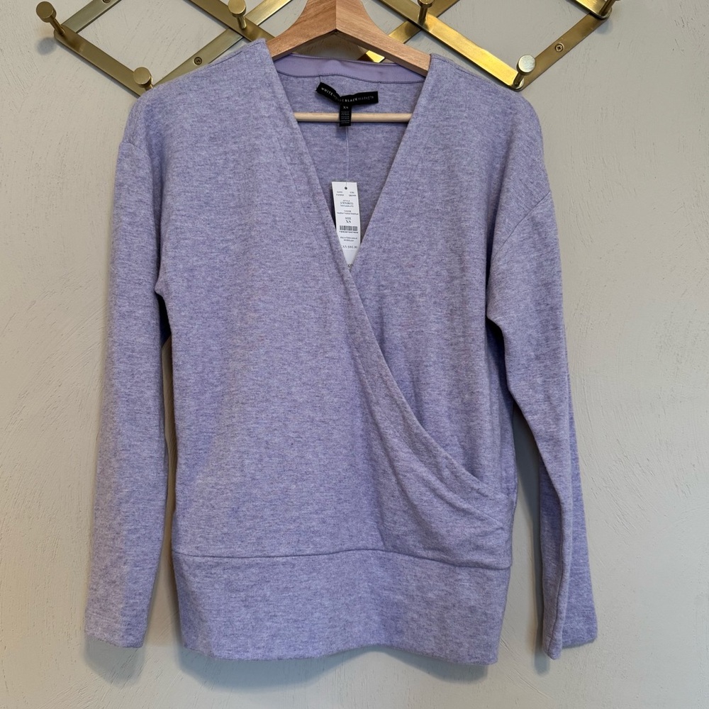 WHBM NWT super soft wrap front top